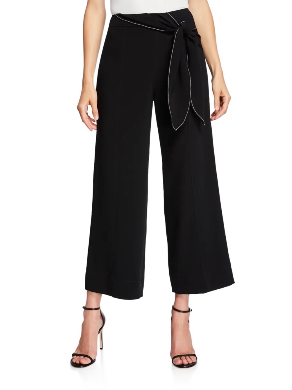 cinq a sept Black Wide-Leg Tie-Waist Pants